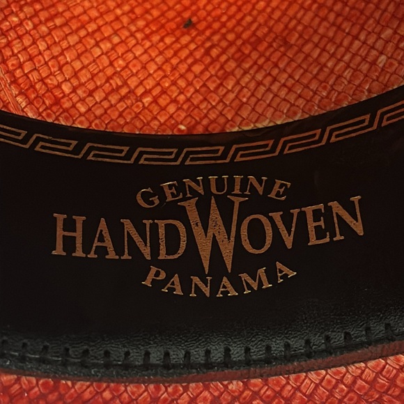 Pinzano Handwoven Brim Hat Weave Purple Flowers 6 7/8 main image 8